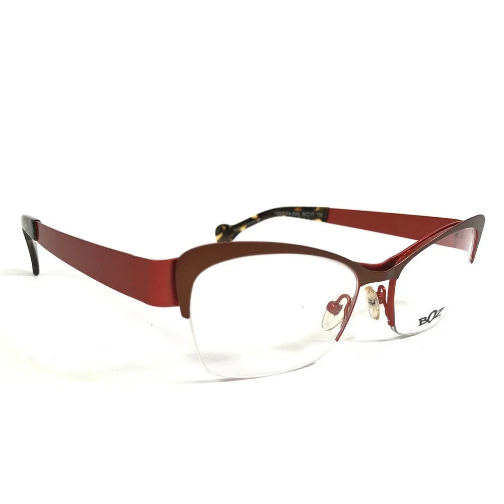 BOZ Eyeglasses Frames VENTURA 9262 Matte Brown Orange Cat Eye Half Rim 53-17-135